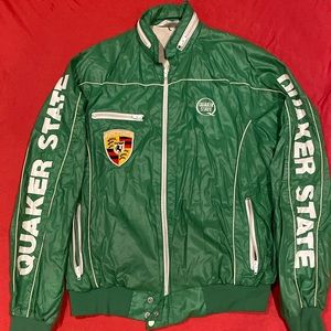 Vintage Quaker State Porsche Racing Jacket Windbreaker Zip-up Men’s Medium